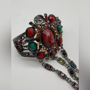 Multicolor Gemstone Bracelet w/Ring